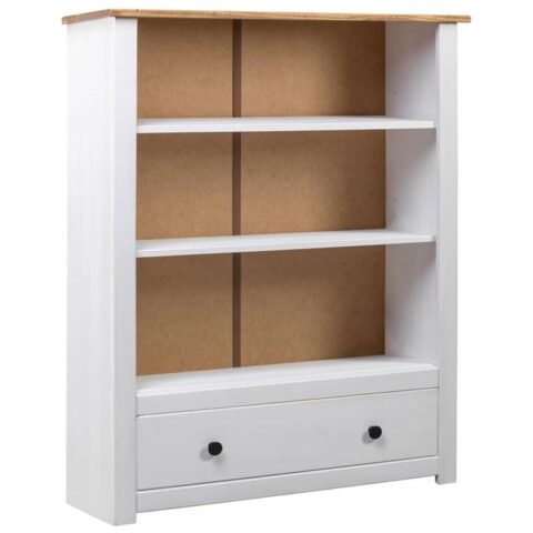 vidaXL Boekenkast Panama Range 80x35x110 cm massief grenenhout wit Kasten Wit Hout