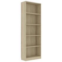 vidaXL Boekenkast met 5 schappen 60x24x175 cm bewerkt hout sonoma eik Kasten Bruin Hout