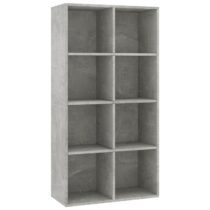 vidaXL Boekenkast/dressoir 66x30x130 cm bewerkt hout betongrijs Kasten Grijs Hout