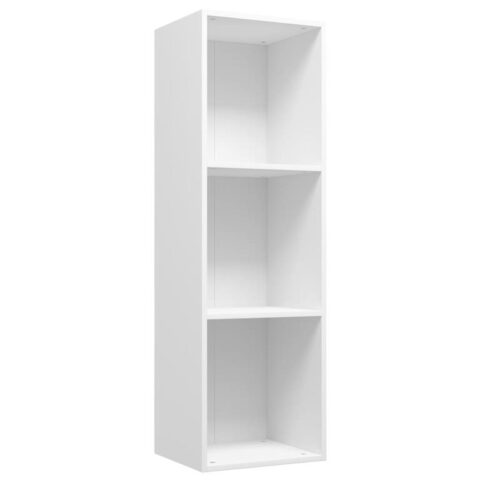 vidaXL Boekenkast/tv-meubel 36x30x114 cm bewerkt hout wit Kasten Wit Hout