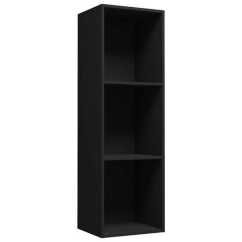 vidaXL Boekenkast/tv-meubel 36x30x114 cm bewerkt hout zwart Kasten Zwart Hout