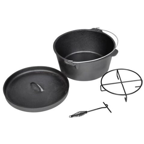 vidaXL Braadpan outdoor Ø30 cm Pannen Zwart