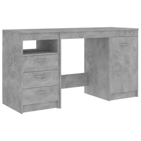 vidaXL Bureau 140x50x76 cm spaanplaat betongrijs Bureau Grijs Hout