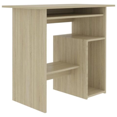 vidaXL Bureau 80x45x74 cm spaanplaat sonoma eikenkleurig Bureau Bruin Hout