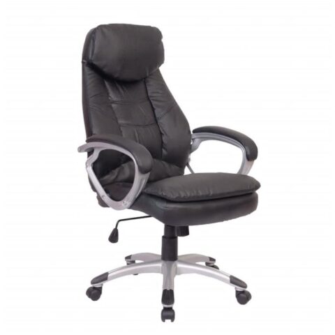 vidaXL Bureaustoel manager R118 zwart Stoelen Zwart Leder