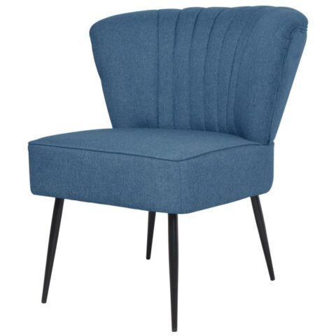 vidaXL Cocktailstoel stof blauw Stoelen Blauw Kunststof