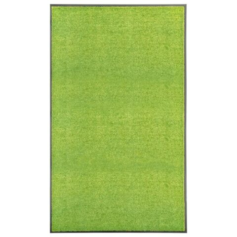 vidaXL Deurmat wasbaar 90x150 cm groen Woondecoratie Groen Natuurlijk materiaal