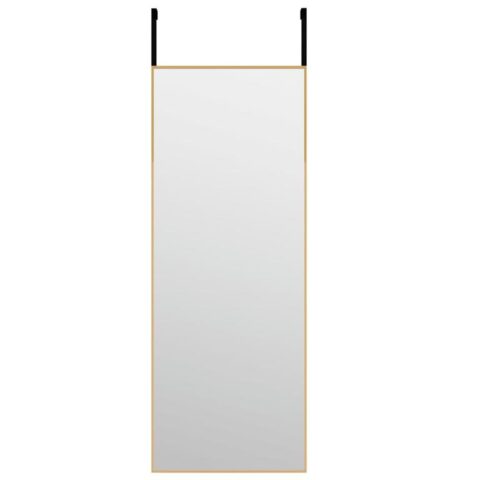 vidaXL Deurspiegel 30x80 cm glas en aluminium goudkleurig Spiegel Goud Aluminium