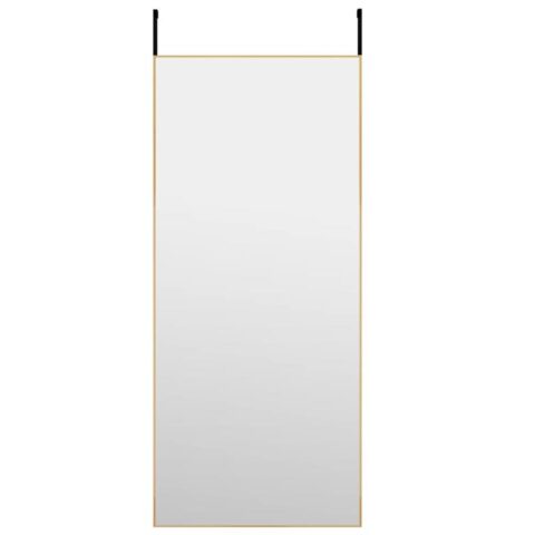 vidaXL Deurspiegel 40x100 cm glas en aluminium goudkleurig Spiegel Goud Aluminium