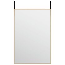 vidaXL Deurspiegel 40x60 cm glas en aluminium goudkleurig Spiegel Goud Aluminium