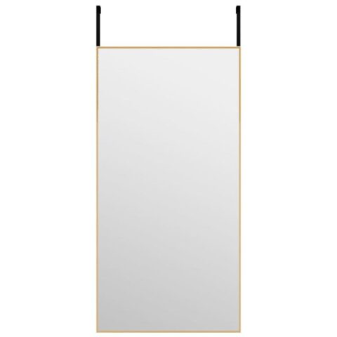 vidaXL Deurspiegel 40x80 cm glas en aluminium goudkleurig Spiegel Goud Aluminium