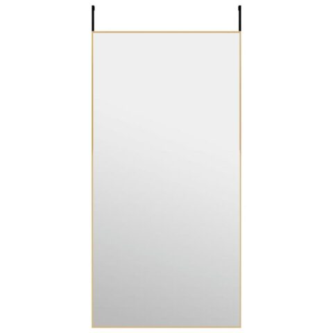 vidaXL Deurspiegel 50x100 cm glas en aluminium goudkleurig Spiegel Goud Aluminium