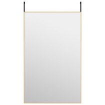 vidaXL Deurspiegel 50x80 cm glas en aluminium goudkleurig Spiegel Goud Aluminium