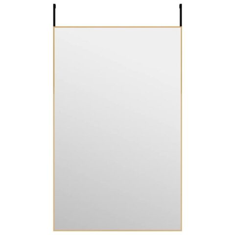 vidaXL Deurspiegel 50x80 cm glas en aluminium goudkleurig Spiegel Goud Aluminium