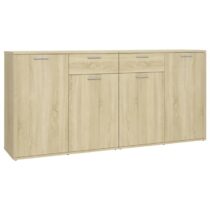 vidaXL Dressoir 160x36x75 cm spaanplaat sonoma eikenkleurig Kasten Bruin Hout