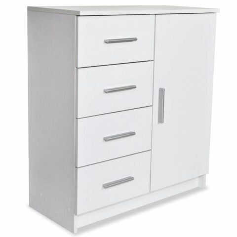 vidaXL Dressoir 79x35x88 cm spaanplaat wit Kasten Wit Hout