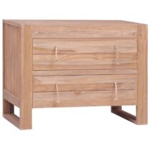 vidaXL Dressoir 80x35x60 cm massief teakhout Kasten Bruin Hout