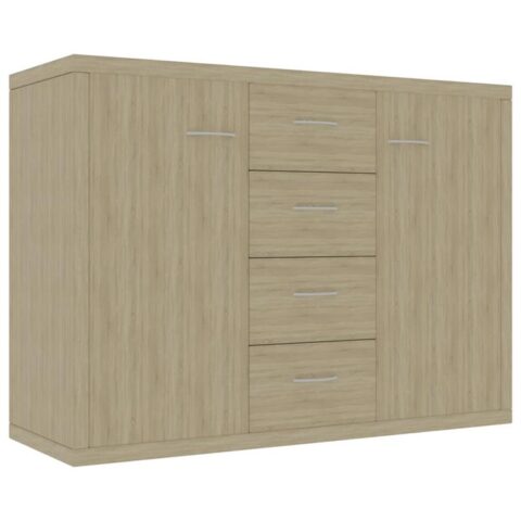 vidaXL Dressoir 88x30x65 cm spaanplaat sonoma eikenkleurig Kasten Bruin Hout