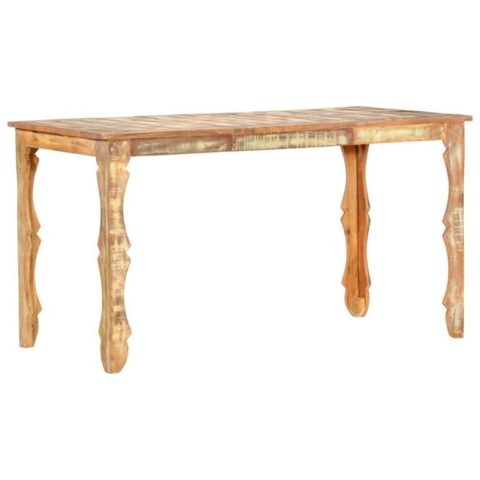 vidaXL Eettafel 140x70x76 cm massief gerecycled hout Tafels Bruin Hout