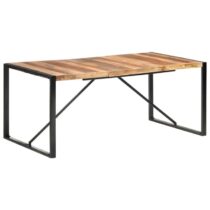 vidaXL Eettafel 180x90x75 cm massief hout met sheesham afwerking Tafels Bruin Hout