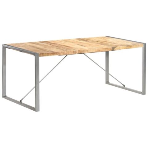 vidaXL Eettafel 180x90x75 cm massief ruw mangohout Tafels Bruin Hout