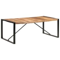 vidaXL Eettafel 200x100x75 cm massief hout met sheesham afwerking Tafels Bruin Hout