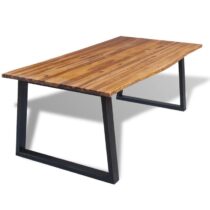 vidaXL Eettafel 200x90 cm massief acaciahout Tafels Bruin Hout