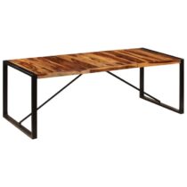 vidaXL Eettafel 220x100x75 cm massief sheeshamhout Tafels Bruin Hout