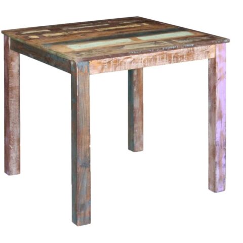 vidaXL Eettafel 80x82x76 cm massief gerecycled hout Tafels Multicolor Hout