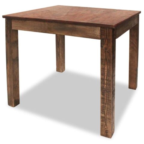 vidaXL Eettafel 82x80x76 cm massief gerecycled hout Tafels Bruin Hout