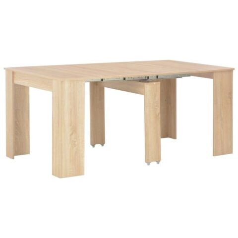 vidaXL Eettafel verlengbaar 175x90x75 cm sonoma eikenkleurig Tafels Bruin MDF