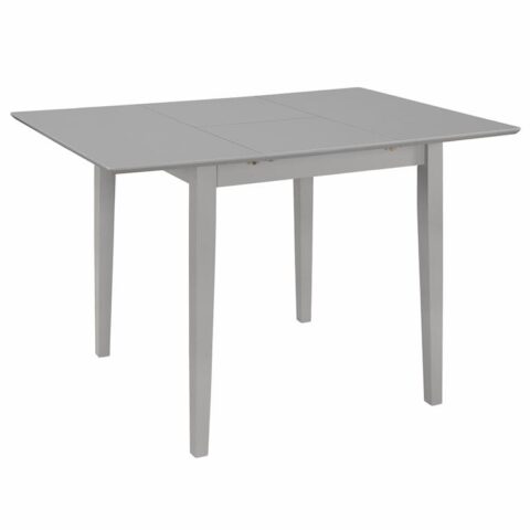 vidaXL Eettafel verlengbaar (80-120)x80x74 cm MDF grijs Tafels Grijs MDF