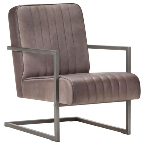 vidaXL Fauteuil echt leer verweerd bruin Stoelen Bruin Leder