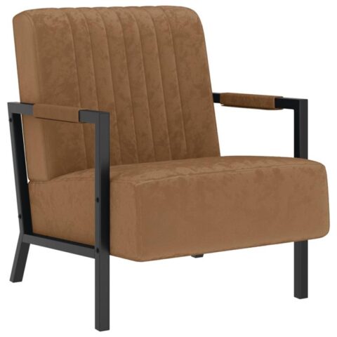 vidaXL Fauteuil fluweel bruin Stoelen Bruin Fluweel