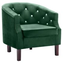 vidaXL Fauteuil fluweel groen Stoelen Groen Kunststof