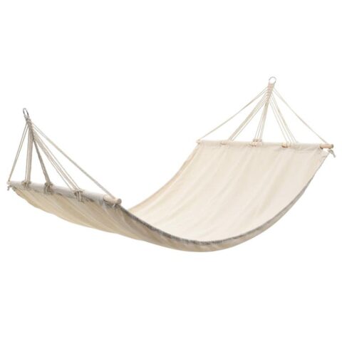 vidaXL Hangmat 210 x 150 cm (crème) Tuinmeubelen Crème Natuurlijk materiaal