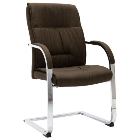 vidaXL Kantoorstoel stof bruin Stoelen Bruin Polyester