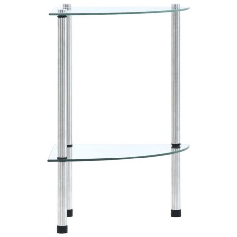 vidaXL Kastje 2-laags 30x30x47 cm gehard glas transparant Kasten Transparant Glas