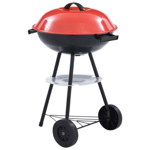 vidaXL Kogelbarbecue houtskool met wieltjes XXL 44 cm Barbecues Multicolor Staal