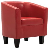 vidaXL Kuipstoel kunstleer rood Stoelen Rood Kunstleer