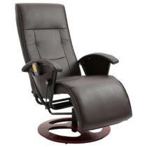 vidaXL Massagestoel kunstleer bruin Stoelen Bruin Kunstleer