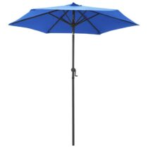 vidaXL Parasol 200x211 cm aluminium blauw Zonwering Blauw Polyester