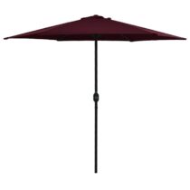 vidaXL Parasol met aluminium paal 270x246 cm bordeauxrood Zonwering Rood Polyester