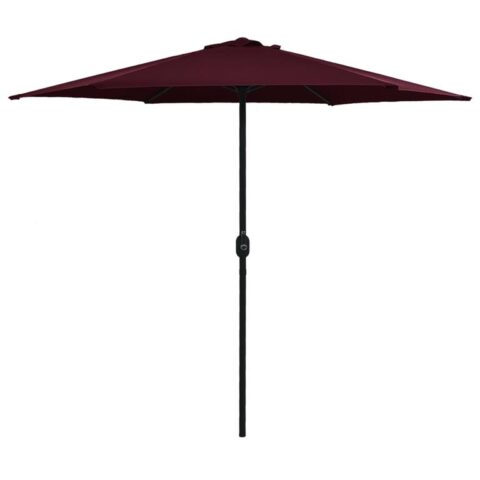 vidaXL Parasol met aluminium paal 270x246 cm bordeauxrood Zonwering Rood Polyester