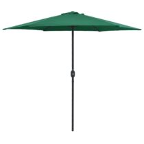 vidaXL Parasol met aluminium paal 270x246 cm groen Zonwering Groen Polyester