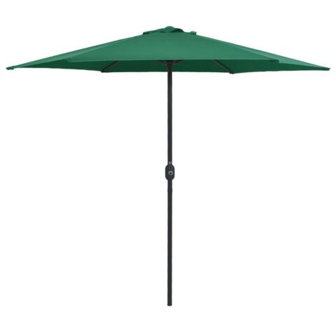 vidaXL Parasol met aluminium paal 270x246 cm groen Zonwering Groen Polyester