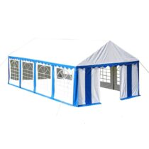 vidaXL Partytent 4x8 m blauw Zonwering Blauw Natuurlijk materiaal