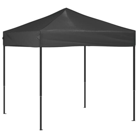 vidaXL Partytent inklapbaar 2x2 m antracietkleurig Zonwering Antraciet Natuurlijk materiaal