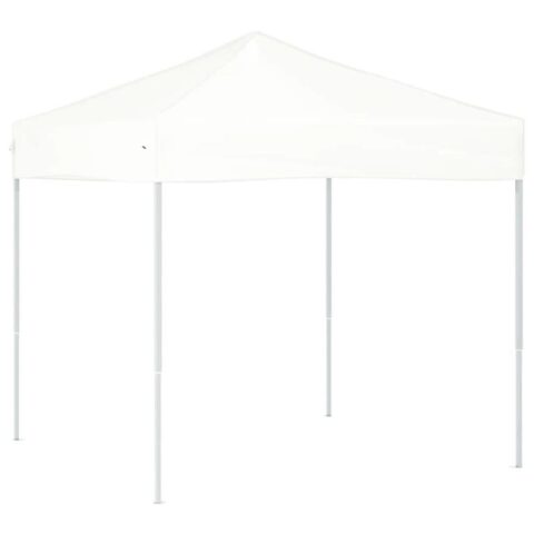 vidaXL Partytent inklapbaar 2x2 m wit Zonwering Wit Natuurlijk materiaal