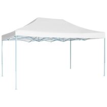 vidaXL Partytent inklapbaar 3x4 m staal wit Zonwering Wit Natuurlijk materiaal